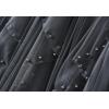imageFlygo Womens A Line Ruffle Tulle Midi Skirt Embroidered Pearls Beading Fairy High Waisted Long Mesh Tutu SkirtsGrey