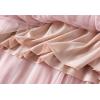 imageFlygo Womens A Line Ruffle Tulle Midi Skirt Embroidered Pearls Beading Fairy High Waisted Long Mesh Tutu SkirtsPink