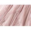 imageFlygo Womens A Line Ruffle Tulle Midi Skirt Embroidered Pearls Beading Fairy High Waisted Long Mesh Tutu SkirtsPink