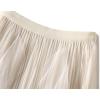 imageFlygo Womens A Line Ruffle Tulle Midi Skirt High Waisted Fairy Long Mesh Tutu SkirtsApricot