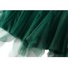 imageFlygo Womens A Line Ruffle Tulle Midi Skirt High Waisted Fairy Long Mesh Tutu SkirtsGreen