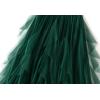 imageFlygo Womens A Line Ruffle Tulle Midi Skirt High Waisted Fairy Long Mesh Tutu SkirtsGreen
