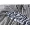 imageFlygo Womens A Line Ruffle Tulle Midi Skirt High Waisted Fairy Long Mesh Tutu SkirtsGrey