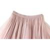 imageFlygo Womens A Line Ruffle Tulle Midi Skirt High Waisted Fairy Long Mesh Tutu SkirtsPink