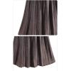 imageFlygo Womens ALine Elastic High Waisted Pleated Flared Vintage Midi Swing SkirtBlack