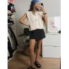 imageFlygo Womens Crochet Sweater Vest Sleeveless 2025 Trendy Spring Summer Tops Button Crop Chunky Knit Sweaters CardiganBeige