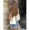 imageFlygo Womens Crochet Sweater Vest Sleeveless 2025 Trendy Spring Summer Tops Button Crop Chunky Knit Sweaters CardiganBeige