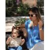 imageFlygo Womens Crochet Sweater Vest Sleeveless 2025 Trendy Spring Summer Tops Button Crop Chunky Knit Sweaters CardiganBlue
