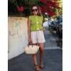 imageFlygo Womens Crochet Sweater Vest Sleeveless 2025 Trendy Spring Summer Tops Button Crop Chunky Knit Sweaters CardiganGreen