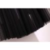 imageFlygo Womens Elastic Waist ALine Tulle Skirt Mesh Layers Gradient Color Shiny Pleated Swing SkirtsBlack