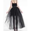 imageFlygo Womens Elastic Waist Dovetail Fluffy Tulle SkirtBalck