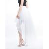 imageFlygo Womens Elastic Waist Dovetail Fluffy Tulle SkirtWhite