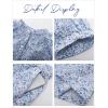 imageFlygo Womens Floral Pajamas Sets 2 Piece Lounge Set Button Down Tops and Soft Shorts Sleepwear with PocketsBlue