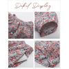 imageFlygo Womens Floral Pajamas Sets 2 Piece Lounge Set Button Down Tops and Soft Shorts Sleepwear with PocketsRed