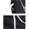 imageFlygo Womens High Elastic Waist A Line Stripe Mid Length Flared SkirtsBlack