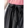 imageFlygo Womens High Waist Pleated Chiffon Boho Floral Flowy Midi SkirtBlack