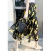 imageFlygo Womens High Waist Pleated Chiffon Boho Floral Flowy Midi SkirtFlower 3