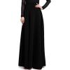 imageFlygo Womens High Waist Zipper Maxi Long SkirtBlack