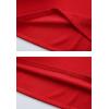 imageFlygo Womens High Waist Zipper Maxi Long SkirtRed