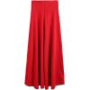 imageFlygo Womens High Waist Zipper Maxi Long SkirtRed