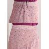 imageFlygo Womens High Waisted Ruffle A Line Polka Dot Chiffon Skirt Irregular HemPink