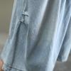 imageFlygo Womens Retro Elastic Waist ALine Mid Long Denim Skirt with PocketsDark Blue