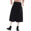 imageFlygo Womens Back Elastic Split A Line Loose Mid Long Corduroy SkirtBlack