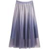 imageFlygo Womens Elastic Waist ALine Tulle Skirt Mesh Layers Gradient Color Shiny Pleated Swing SkirtsBlue