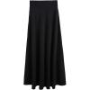 imageFlygo Womens High Waist Zipper Maxi Long SkirtBlack