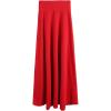 imageFlygo Womens High Waist Zipper Maxi Long SkirtRed