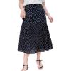 imageFlygo Womens Vintage High Waist Polka Dot Midi Pleated SkirtBlack