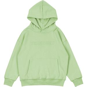 imageFlygo Unisex Girls Boys Embossed Pullover Hoodie Kids Basic Long Sleeve Soft Sweatshirt with PocketsGreen