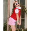 imageFlygo Girls Sweater Vest Chunky Button Down Crochet Knit Cardigan Trendy Sleeveless Sweaters Top with Pockets 514 YearsRed