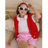 imageFlygo Girls Sweater Vest Chunky Button Down Crochet Knit Cardigan Trendy Sleeveless Sweaters Top with Pockets 514 YearsRed