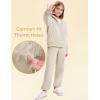 imageFlygo Kids Fleece 2 Piece Jogger Sets Sweatsuit Girls Boys Full Zip Hoodie and Sweatpants Tracksuit with Multiple PocketsBeige
