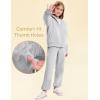 imageFlygo Kids Fleece 2 Piece Jogger Sets Sweatsuit Girls Boys Full Zip Hoodie and Sweatpants Tracksuit with Multiple PocketsLightgrey