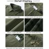 imageFlygo Mens Flannel Lined Shirt Jacket Lightweight Snap Button Western Jacket Rugged Outdoor Cowboy Shirts JacketsArmy Green