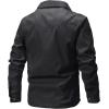 imageFlygo Mens Flannel Lined Shirt Jacket Lightweight Snap Button Western Jacket Rugged Outdoor Cowboy Shirts JacketsBlack