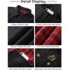 imageFlygo Mens Flannel Lined Shirt Jacket Lightweight Snap Button Western Jacket Rugged Outdoor Cowboy Shirts JacketsBlack