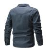 imageFlygo Mens Flannel Lined Shirt Jacket Lightweight Snap Button Western Jacket Rugged Outdoor Cowboy Shirts JacketsBlueish Grey