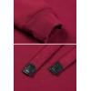 imageFlygo Womens Casual Winter Warm Sherpa Lined Full Zip Hoodie Fleece Sweatshirt JacketWine Red