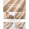imageFlygo Womens Cotton 2 Piece Outfits Sweatsuit Lounge Sets Half Zip Crop Top and High Waisted Shorts Sweatshirt TracksuitApricot
