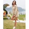 imageFlygo Womens Cotton 2 Piece Outfits Sweatsuit Lounge Sets Half Zip Crop Top and High Waisted Shorts Sweatshirt TracksuitApricot