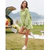 imageFlygo Womens Cotton 2 Piece Outfits Sweatsuit Lounge Sets Half Zip Crop Top and High Waisted Shorts Sweatshirt TracksuitLightgreen
