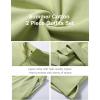 imageFlygo Womens Cotton 2 Piece Outfits Sweatsuit Lounge Sets Half Zip Crop Top and High Waisted Shorts Sweatshirt TracksuitLightgreen