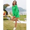imageFlygo Womens Cotton 2 Piece Outfits Sweatsuit Lounge Sets Half Zip Crop Top and High Waisted Shorts Sweatshirt TracksuitMint