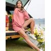 imageFlygo Womens Cotton 2 Piece Outfits Sweatsuit Lounge Sets Half Zip Crop Top and High Waisted Shorts Sweatshirt TracksuitPink