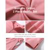 imageFlygo Womens Cotton 2 Piece Outfits Sweatsuit Lounge Sets Half Zip Crop Top and High Waisted Shorts Sweatshirt TracksuitPink