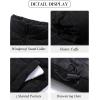 imageFlygo Womens Cropped Corduroy Puffer Jacket Winter Jackets Warm Long Sleeve Zip Quilted Down Puffer CoatBlack