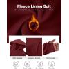 imageFlygo Womens Fleece 2 Piece Outfits Sweatsuit Crop Pullover Sweatshirt Joggers Pants Tracksuit SetBurgundy